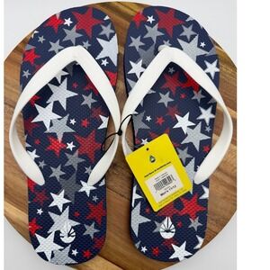 O'Rageous  Mens Americana Stars Flip Flops Red White Blue 11/12 New 0191